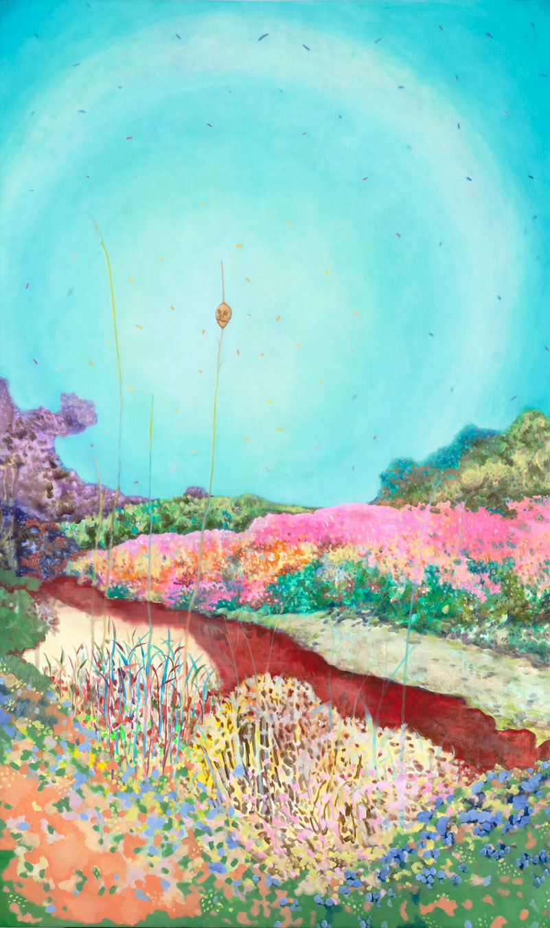 高雅婷〈河岸〉，油彩畫布，162x97cm，2015