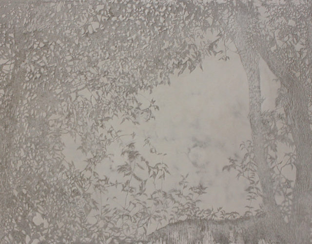 CHIU Chen-Hung, Daylighting 01, 2020, Concrete, black marble, cypress wood, supplementary soil, 103x63x3 cm