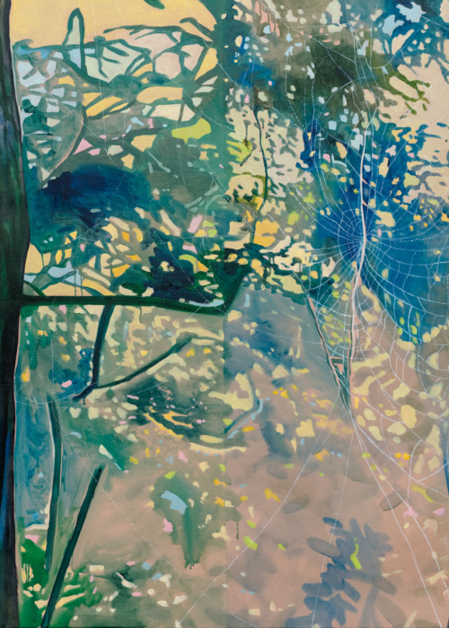 高雅婷，蜘蛛網，2022，油彩畫布，130 x 194 cm